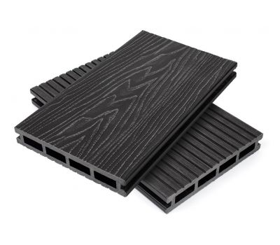Террасная доска пустотелая ДПК  Графит от производителя  NanoWood по цене 490 р Террасная доска пустотелая ДПК  Графит от производителя  NanoWood по цене 490 р