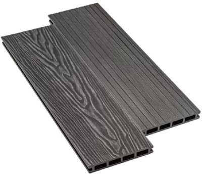 Террасная доска ДПК Praktik New - Графит от производителя  Deckart (Россия) по цене 580 р Террасная доска ДПК Praktik New - Графит от производителя  Deckart (Россия) по цене 580 р