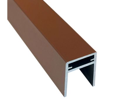 П-профиль алюминиевый 35x25 Коричневый от производителя  EasyDecking по цене 750 р П-профиль алюминиевый 35x25 Коричневый от производителя  EasyDecking по цене 750 р