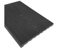 Ступень из ДПК Wood-Х 348х22 Чёрное дерево 3D