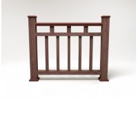 Ограждение ДПК цвет Шоколад Сборка №1