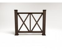 Ограждение ДПК цвет Венге Сборка №7