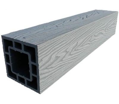 Столб опорный ДПК 3D фактура дерева Серый от производителя GardenParkett по цене 2 120 р Столб опорный ДПК 3D фактура дерева Серый от производителя GardenParkett по цене 2 120 р