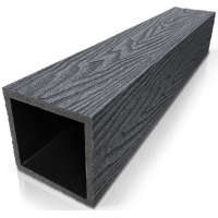 Столб ДПК 3D фактура дерева Графит Столб ДПК 3D фактура дерева Графит