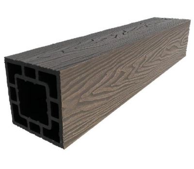 Столб опорный ДПК 3D фактура дерева Венге от производителя  GardenParkett по цене 1 910 р Столб опорный ДПК 3D фактура дерева Венге от производителя  GardenParkett по цене 1 910 р