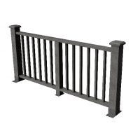 Декоративные ограждения ДПК "Альма" Серый базальт, шлифованное Декоративные ограждения ДПК "Альма" Серый базальт, шлифованное