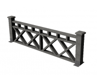 Декоративные ограждения ДПК "Бэйли", Серый базальт, шлифованное Декоративные ограждения ДПК "Бэйли", Серый базальт, шлифованное