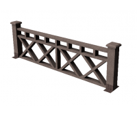 Декоративные ограждения ДПК "Бэйли", Венге, шлифованное Декоративные ограждения ДПК "Бэйли", Венге, шлифованное