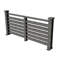 Декоративные ограждения ДПК "Босфор", Серый базальт, шлифованное Декоративные ограждения ДПК "Босфор", Серый базальт, шлифованное