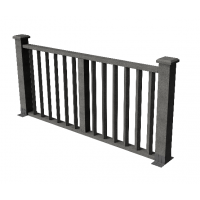 Декоративные ограждения ДПК "Бруклин", Серый базальт, шлифованное Декоративные ограждения ДПК "Бруклин", Серый базальт, шлифованное