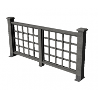 Декоративные ограждения ДПК " Дувр", Серый базальт, шлифованное Декоративные ограждения ДПК " Дувр", Серый базальт, шлифованное