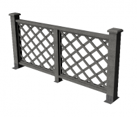 Декоративные ограждения ДПК " Ламбет", Серый базальт, шлифованное Декоративные ограждения ДПК " Ламбет", Серый базальт, шлифованное