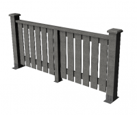 Декоративные ограждения ДПК "Вилидж", Серый базальт, шлифованное Декоративные ограждения ДПК "Вилидж", Серый базальт, шлифованное