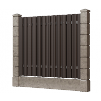 Доска заборная ДПК, тиснение "дуб" Асфальт Доска заборная ДПК, тиснение "дуб" Асфальт