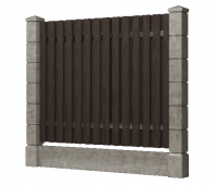 Доска заборная ДПК, тиснение "дуб" Венге