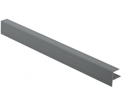 F-профиль закрывающий Серый от производителя  GrinderDeco по цене 759 р F-профиль закрывающий Серый от производителя  GrinderDeco по цене 759 р