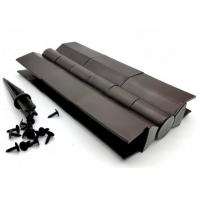 Угол поворотный от 60°  до 180°  пластик для доски 225х25-30 из ДПК Чёрный