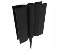 Черный угол поворотный для доски из ДПК 150х25-30от 60° до 180° пластик