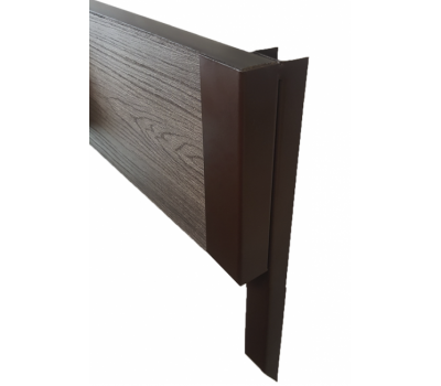 Уголок металлический 90°, для доски 225х30 из ДПК Коричневый от производителя  NanoWood по цене 550 р