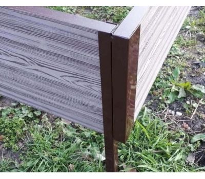 Уголок металлический 90°, для доски 300х30 из ДПК  от производителя  Holzhof по цене 550 р Уголок металлический 90°, для доски 300х30 из ДПК  от производителя  Holzhof по цене 550 р