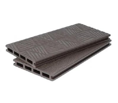 Террасная доска ДПК 3D+3D NEW пустотелая двухсторонняя Тёмно-коричневый от производителя  Polivan Group по цене 730 р Террасная доска ДПК 3D+3D NEW пустотелая двухсторонняя Тёмно-коричневый от производителя  Polivan Group по цене 730 р