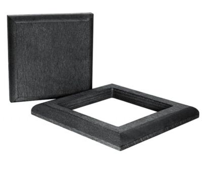 Комплект крышка и юбка из ДПК для столба Чёрный от производителя  Polivan Group по цене 1 320 р Комплект крышка и юбка из ДПК для столба Чёрный от производителя  Polivan Group по цене 1 320 р