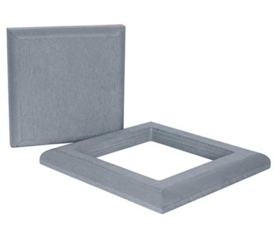 Комплект крышка и юбка из ДПК для столба Серый от производителя  Polivan Group по цене 1 320 р Комплект крышка и юбка из ДПК для столба Серый от производителя  Polivan Group по цене 1 320 р