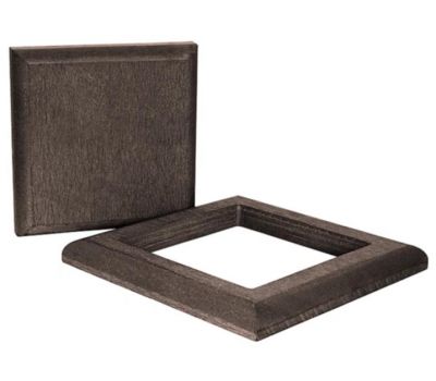 Комплект крышка и юбка из ДПК для столба Темно-коричневый от производителя  Polivan Group по цене 1 320 р Комплект крышка и юбка из ДПК для столба Темно-коричневый от производителя  Polivan Group по цене 1 320 р