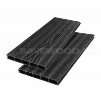 Грядочная доска ДПК с 3D-текстурой SW Rumex Черный Грядочная доска ДПК с 3D-текстурой SW Rumex Черный