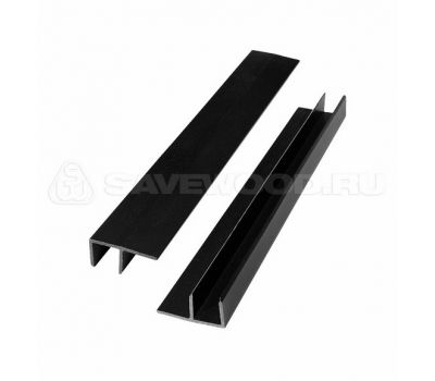 F-профиль ДПК Чёрный от производителя  Savewood по цене 373 р F-профиль ДПК Чёрный от производителя  Savewood по цене 373 р
