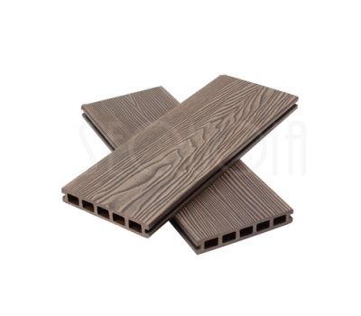 Террасная доска 3D Dual WOOD BROWN (коричневый) от производителя  Sequoia по цене 2 052 р