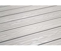 Террасная доска Смарт 3D Полнотелая без паза Дуб беленый