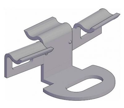 Кляймер промежуточный для алюмин. лаги (упак/100 шт) от производителя  OutDoor по цене 2 400 р Кляймер промежуточный для алюмин. лаги (упак/100 шт) от производителя  OutDoor по цене 2 400 р