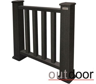 Ограждение из ДПК Классик 3D Storm Чёрный от производителя  OutDoor по цене 6 720 р Ограждение из ДПК Классик 3D Storm Чёрный от производителя  OutDoor по цене 6 720 р