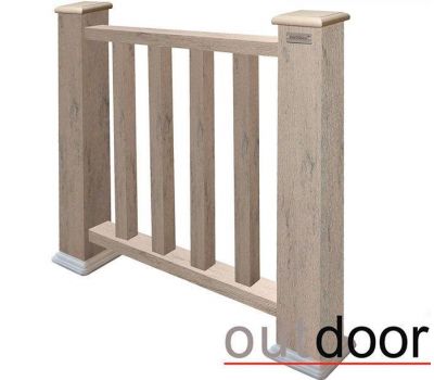 Ограждение из ДПК Классик 3D Storm Серый микс от производителя  OutDoor по цене 6 720 р Ограждение из ДПК Классик 3D Storm Серый микс от производителя  OutDoor по цене 6 720 р