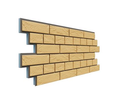 Фасадная термопанель Венецианский кирпич 20 мм - Жёлтый от производителя  Доломит по цене 980 р Фасадная термопанель Венецианский кирпич 20 мм - Жёлтый от производителя  Доломит по цене 980 р