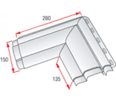 Угловой элемент наличника Классик от производителя  Альта-профиль по цене 295 р Угловой элемент наличника Классик от производителя  Альта-профиль по цене 295 р