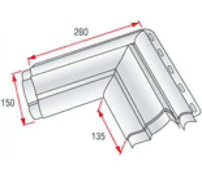 Угловой элемент наличника Модерн от производителя  Альта-профиль по цене 295 р Угловой элемент наличника Модерн от производителя  Альта-профиль по цене 295 р