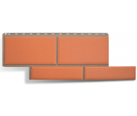 Фасадные панели (цокольный сайдинг)   Флорентийский камень Терракотовый Фасадные панели (цокольный сайдинг)   Флорентийский камень Терракотовый