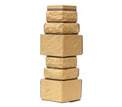 Угол Дикий камень - Желтый от производителя  Т-сайдинг по цене 380 р Угол Дикий камень - Желтый от производителя  Т-сайдинг по цене 380 р