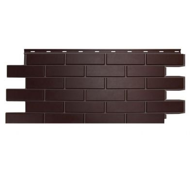 Цокольный сайдинг «Кирпич гладкий» Темно-коричневый от производителя  Nordside по цене 505 р Цокольный сайдинг «Кирпич гладкий» Темно-коричневый от производителя  Nordside по цене 505 р