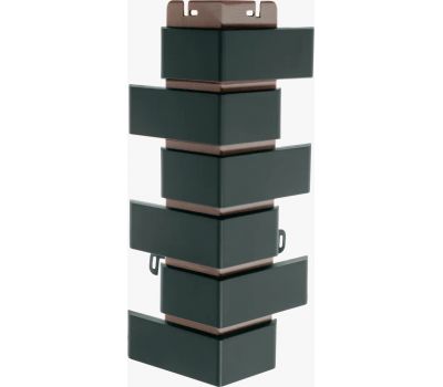 Угол наружный Кирпич клинкерный Графит от производителя  Альта-профиль по цене 681 р Угол наружный Кирпич клинкерный Графит от производителя  Альта-профиль по цене 681 р