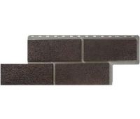 Фасадные панели (цокольный сайдинг)  Неаполитанский камень Коричневый Фасадные панели (цокольный сайдинг)  Неаполитанский камень Коричневый