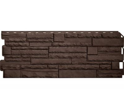 Фасадные панели Скалистый камень ЭКО Коричневый от производителя  Альта-профиль по цене 595 р Фасадные панели Скалистый камень ЭКО Коричневый от производителя  Альта-профиль по цене 595 р