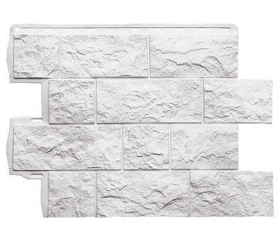 Фасадная панель Туф ЭКО Белый от производителя  Альта-профиль по цене 573 р Фасадная панель Туф ЭКО Белый от производителя  Альта-профиль по цене 573 р