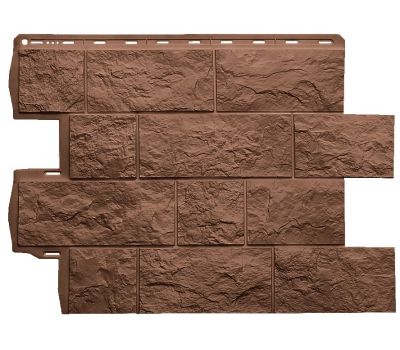 Фасадная панель Туф ЭКО Терракотовый от производителя  Альта-профиль по цене 573 р Фасадная панель Туф ЭКО Терракотовый от производителя  Альта-профиль по цене 573 р