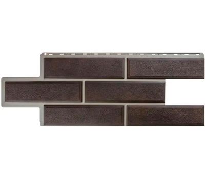 Фасадные панели (цокольный сайдинг) Венецианский камень Коричневый от производителя Альта-профиль по цене 598 р Фасадные панели (цокольный сайдинг) Венецианский камень Коричневый от производителя Альта-профиль по цене 598 р