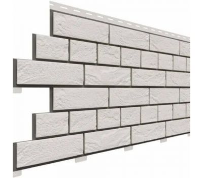 Цокольный сайдинг коллекция Кирпич Славянка - Белый от производителя Доломит по цене 480 р Цокольный сайдинг коллекция Кирпич Славянка - Белый от производителя Доломит по цене 480 р
