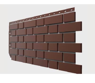 Фасадные панели Flemish (гладкий кирпич) Коричневый от производителя  Docke по цене 627 р Фасадные панели Flemish (гладкий кирпич) Коричневый от производителя  Docke по цене 627 р