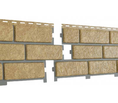 Фасадная панель Стоун Хаус - Кирпич с декорированным швом Песочный от производителя  Ю-Пласт по цене 683 р Фасадная панель Стоун Хаус - Кирпич с декорированным швом Песочный от производителя  Ю-Пласт по цене 683 р